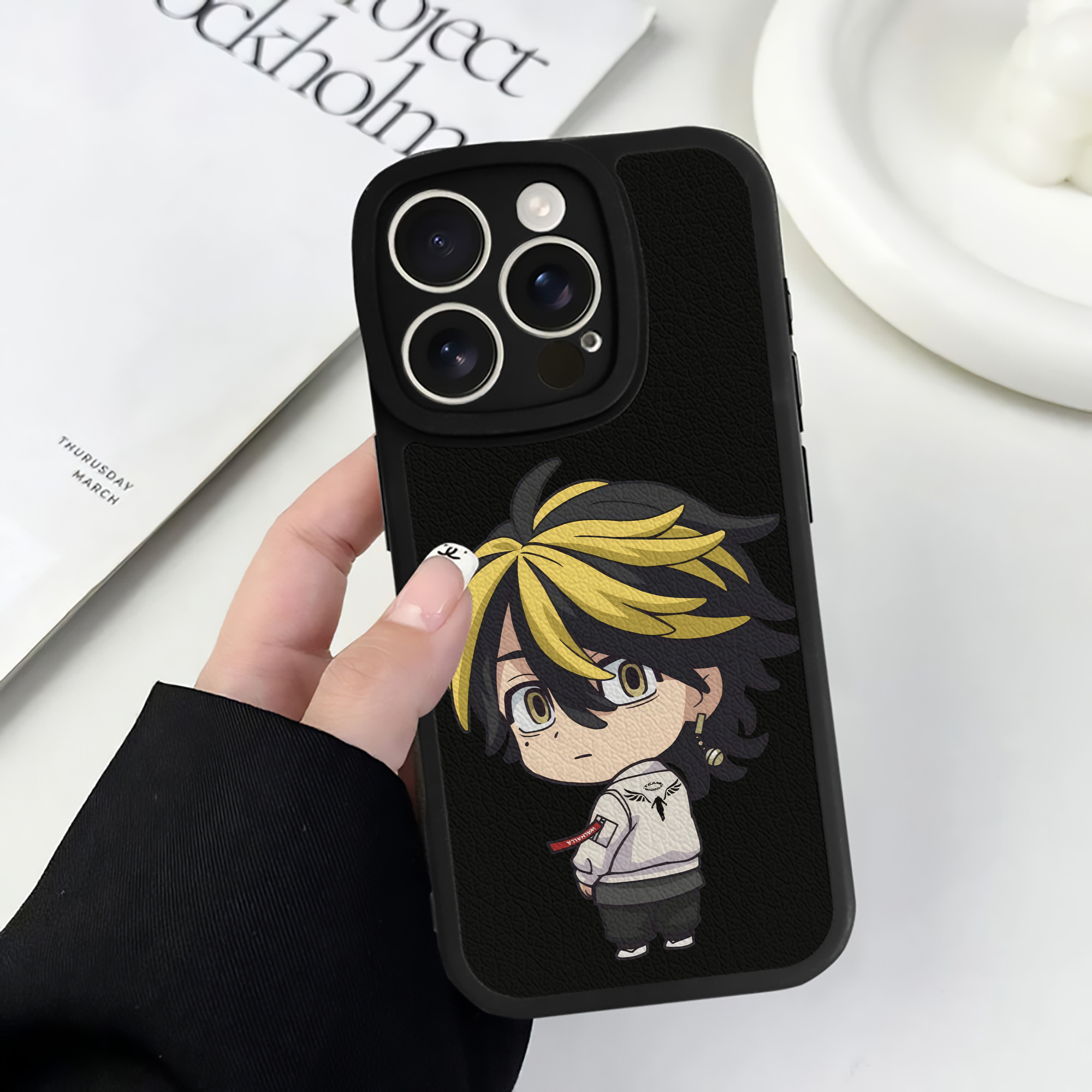 （画像用） 東京リベンジャーズ Tokyo Revengers 【iPhone 16シリーズ対応】シリコンスマホケース（レザー調） 材質：シリコン
